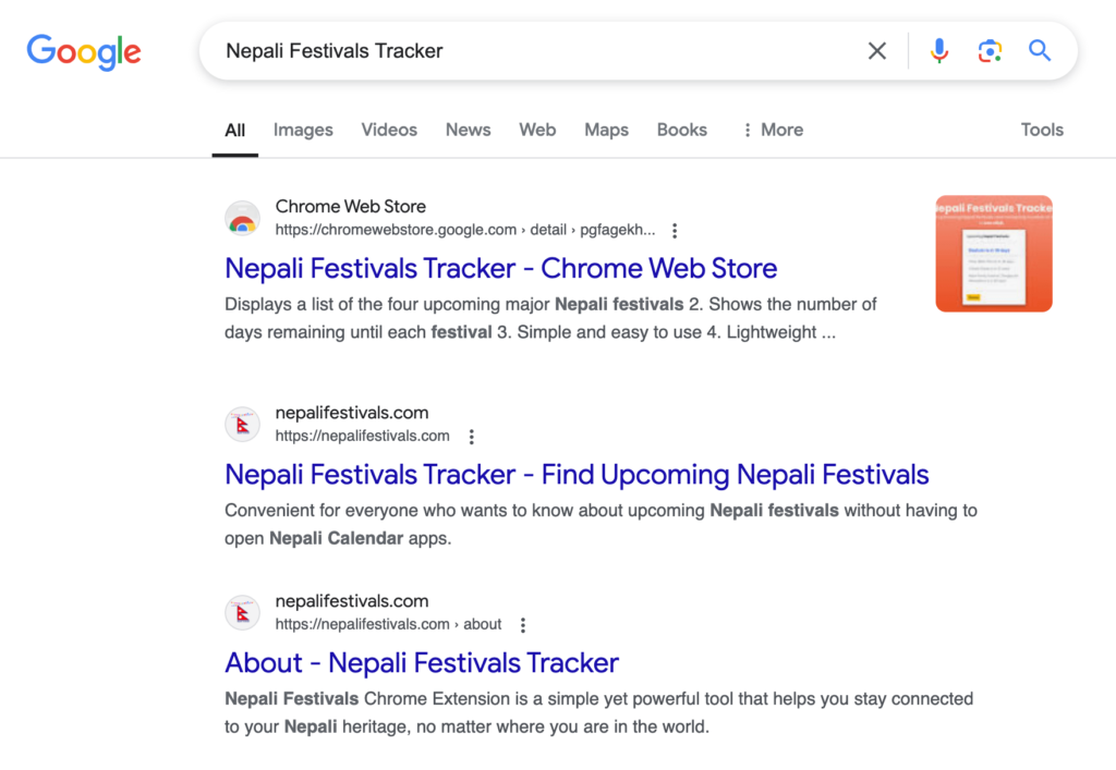 Search Nepali Festivals Tracker On Google
