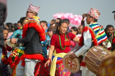 Sakela Dancing on Udhauli Festival Celebration